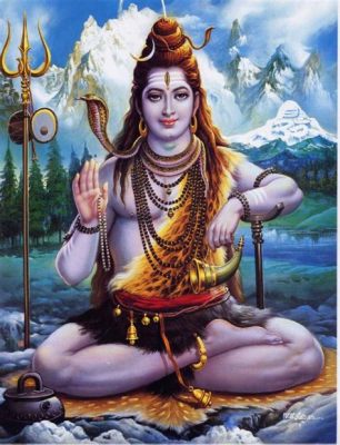 Le Couronnement de Shiva : Portrait d'un Dieu Indou avec Une Splendeur Cosmique Inoubliable !